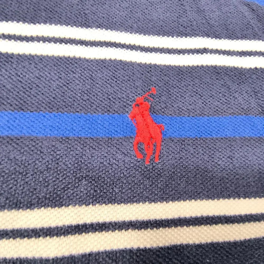 Polo by Ralph Lauren Short Sleeve Collared Polo Shirt Mens Size 2XL Navy White
